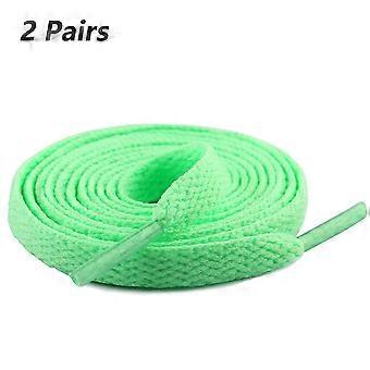 2 Paar flache Sneaker-Schnürsenkel, 29 Farben, 6 Längen (50 cm), passend zu Apfelgrün