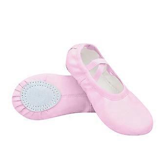 Balletschoenen voor meisjes met elastische voetboog, dansschoenen voor peuters om mee op te treden, dans en yoga, roze, 13-14 jaar