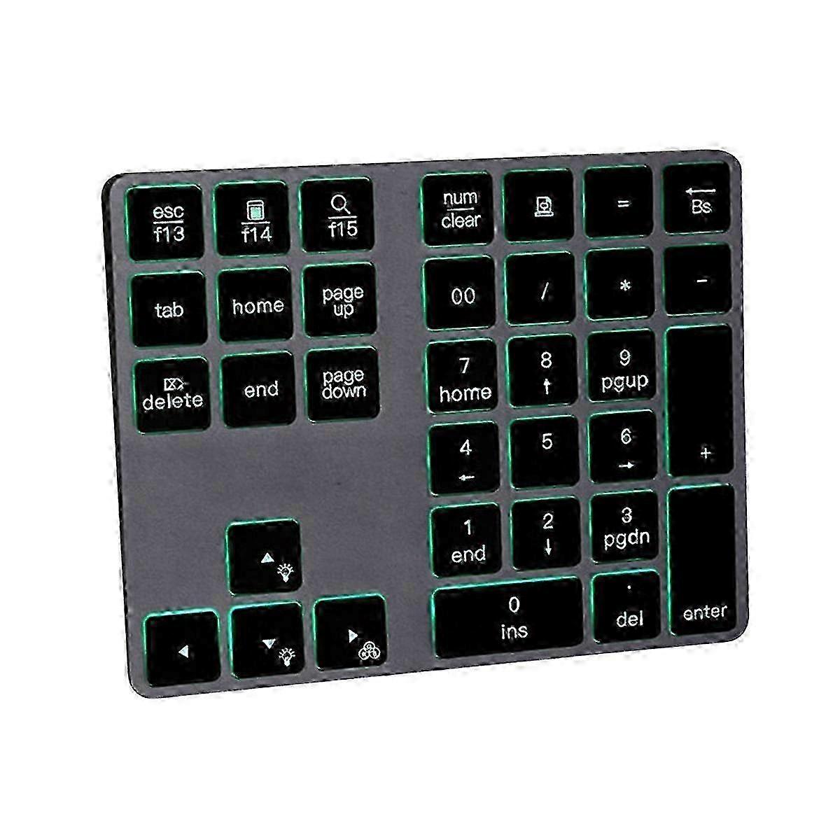 Wireless Bluetooth Numeric Keypad 34 Keys RGB Backlit for PC Rechargeable