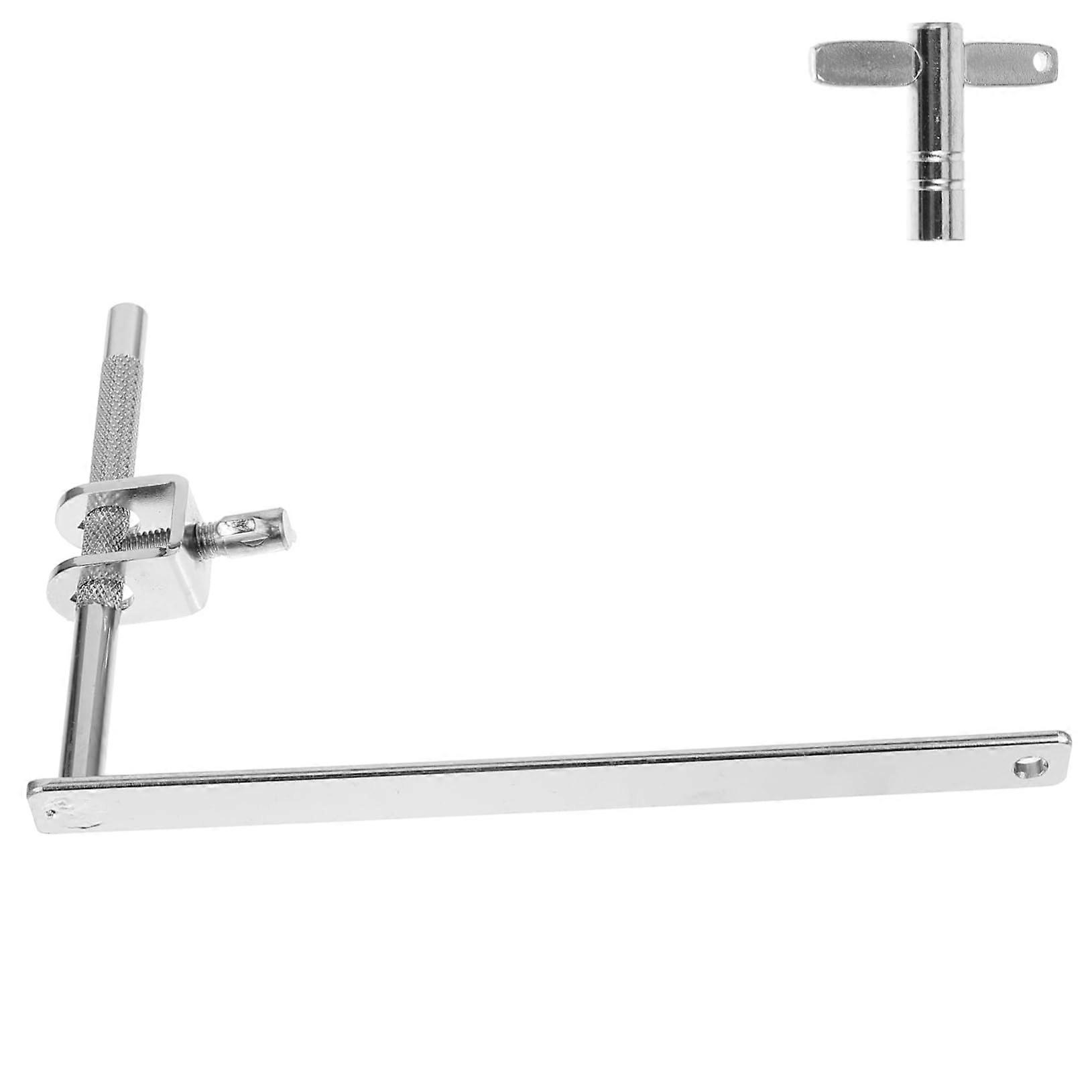 Drum Cowbell Mount with Snare Drum Rim Clamp, Adjustable Angle and Tool Quick Install