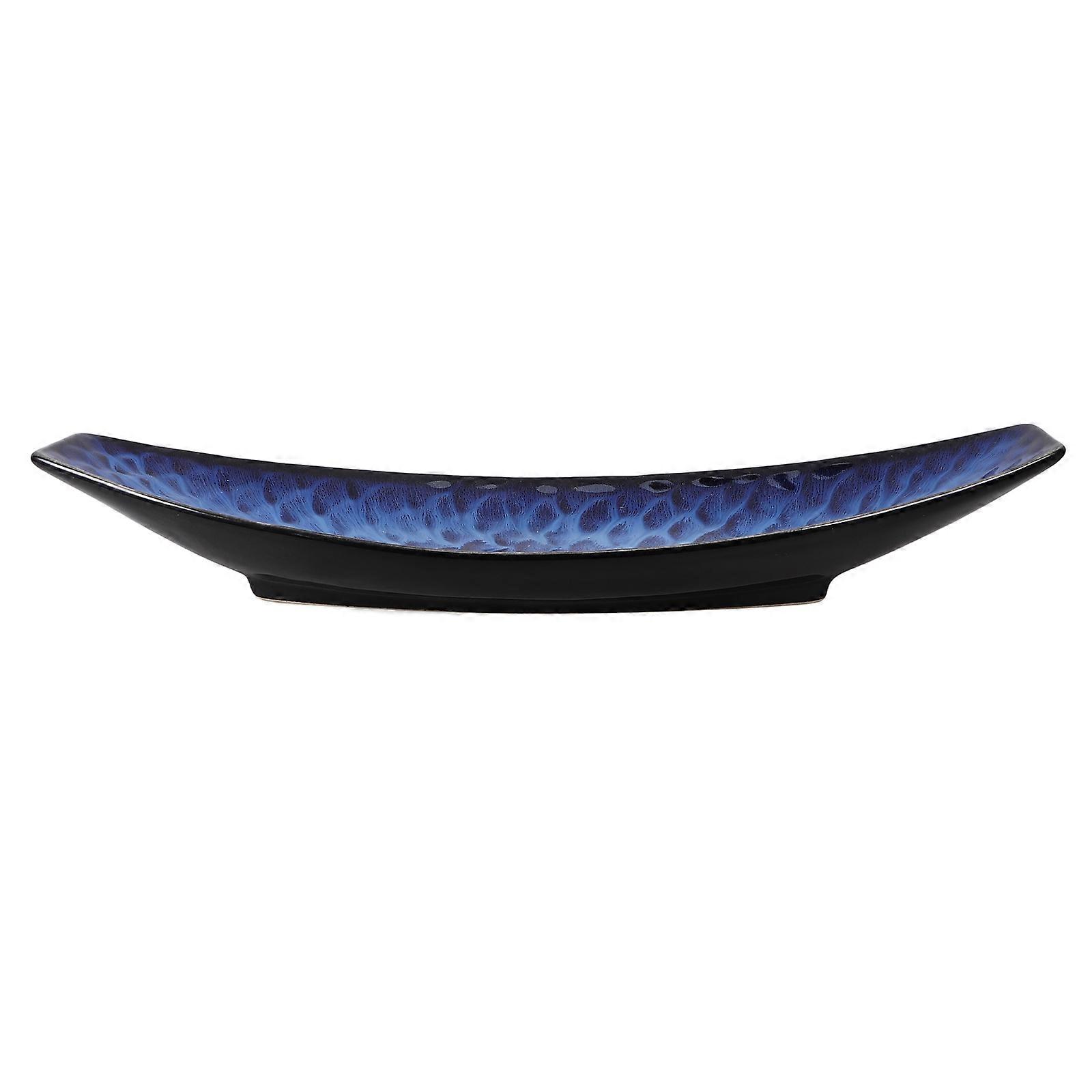 Dessert Plate Ceramic Sashimi Plate for Cold Dish Function 2Pcs