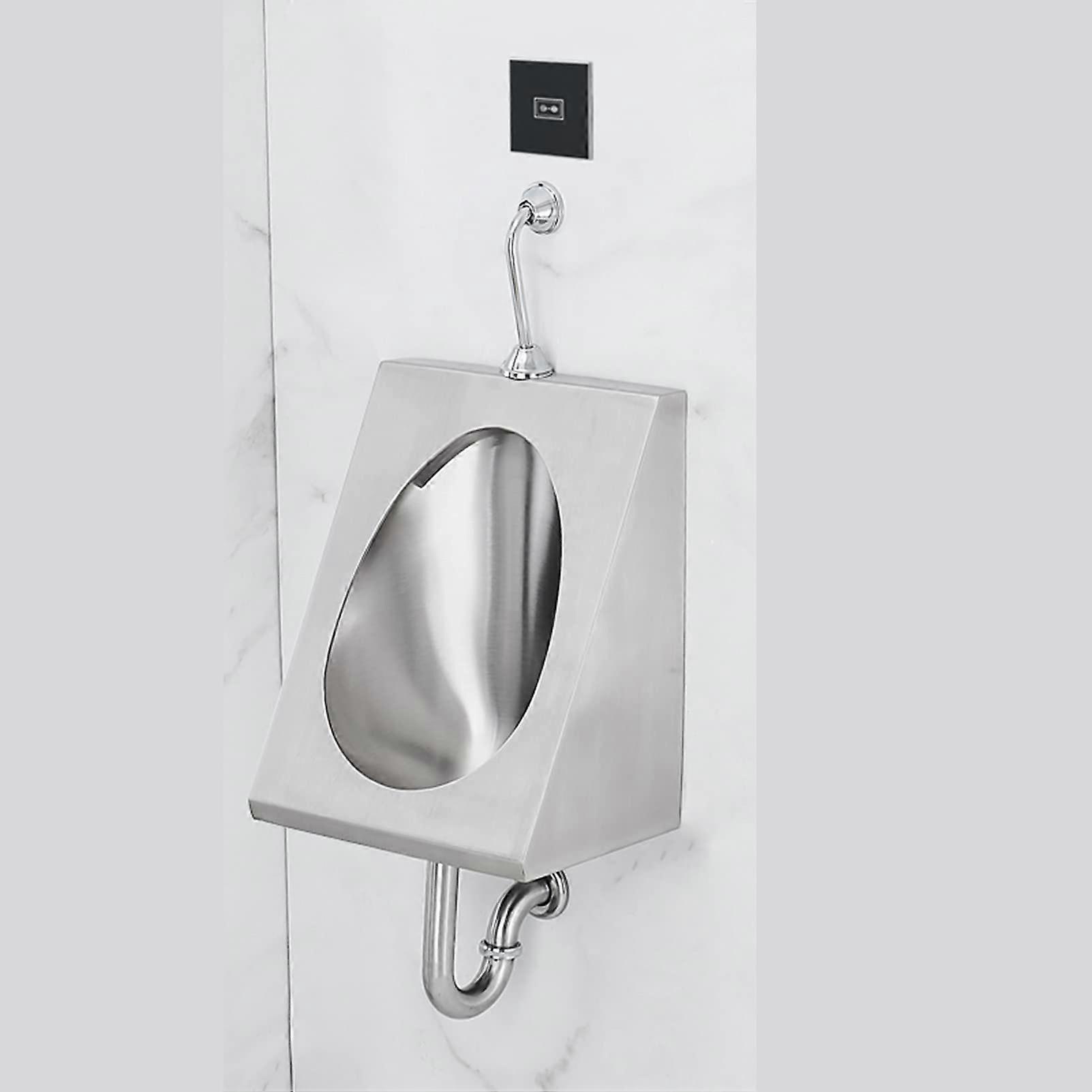 304 Stainless Steel Wall Mounted Urinal for Men, Touch Sensor, SplashReducing Square Design