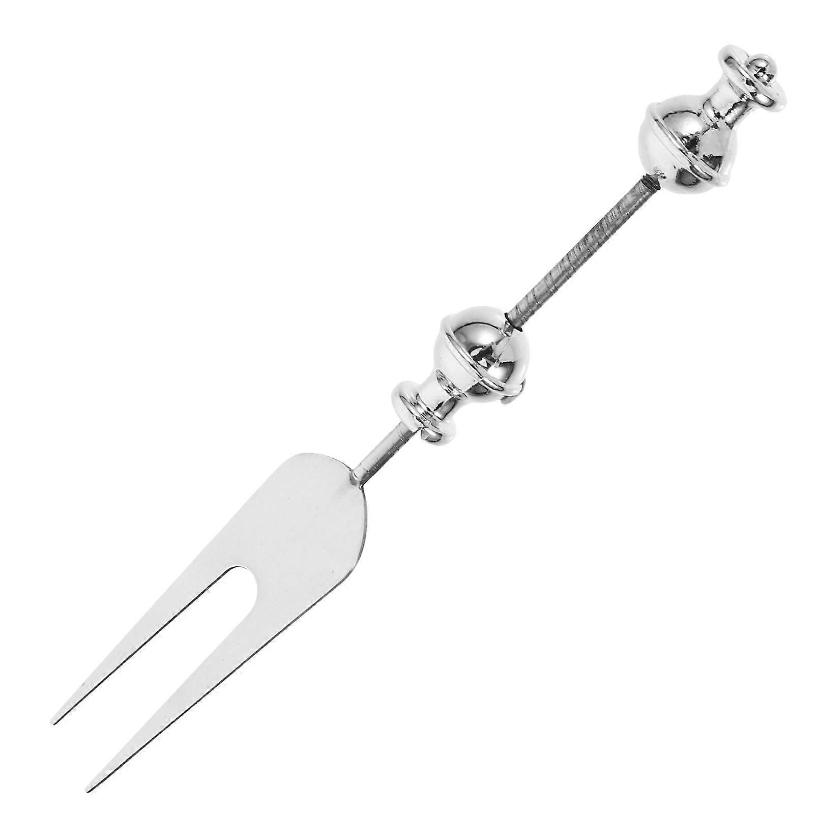 Beadable Fork Stainless Steel Fork for Fruit Serving DIY Style