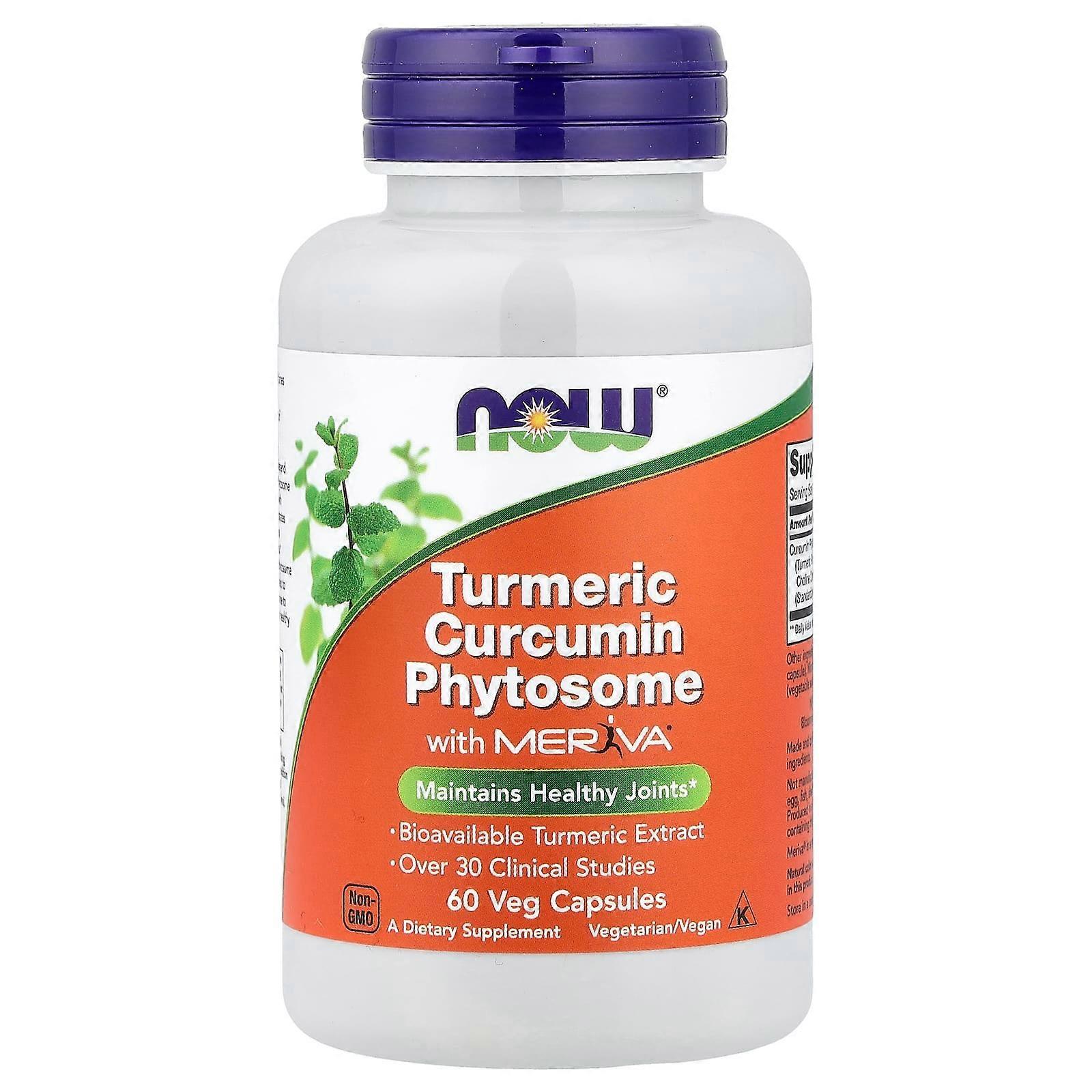 NOW Foods, Turmeric Curcumin Phytosome With Meriva, 60 Veg Capsules
