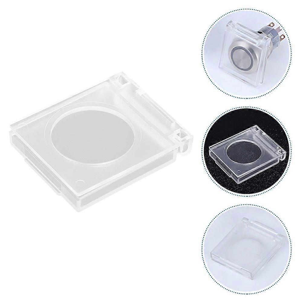 6pcs Wall Button Cover Lockout Box Transparent Push Button Switch Cover Push Button Switch Cap