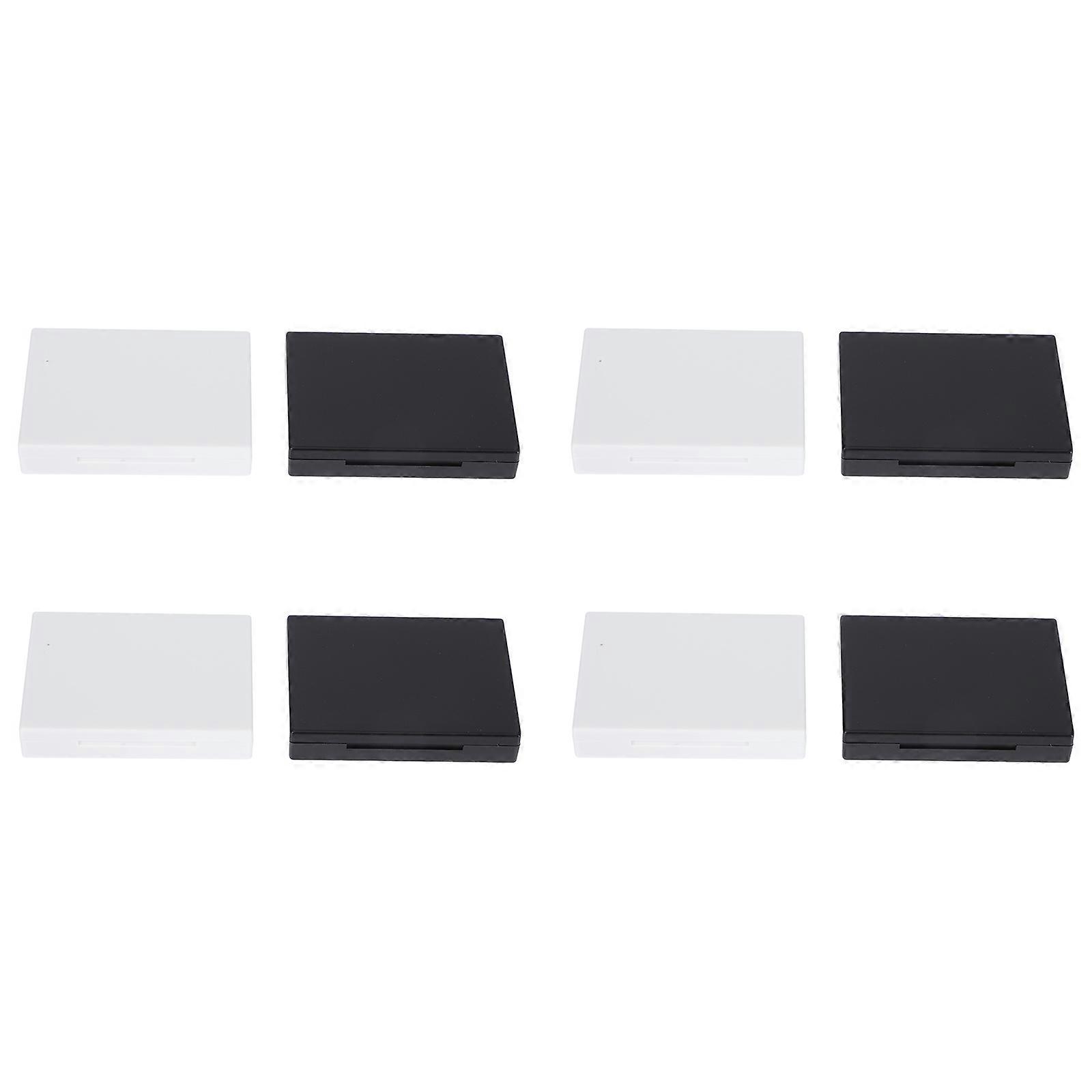 Eye Shadow Box for Storage 8Pcs Rectangular Dumb White Two Round Plastic Containers