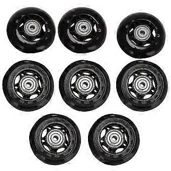 8 Pack Inline Skate Wheels, Indoor/outdoor Roller Skate Wheels, Replacement Wheels With Bearing 64mm