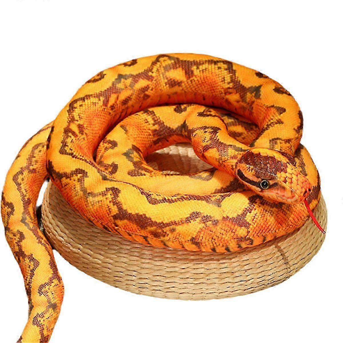 Simulation Python Plush Toy Giant Python Cobra Plush Animal Plush Doll Halloween Decoration Gift Or