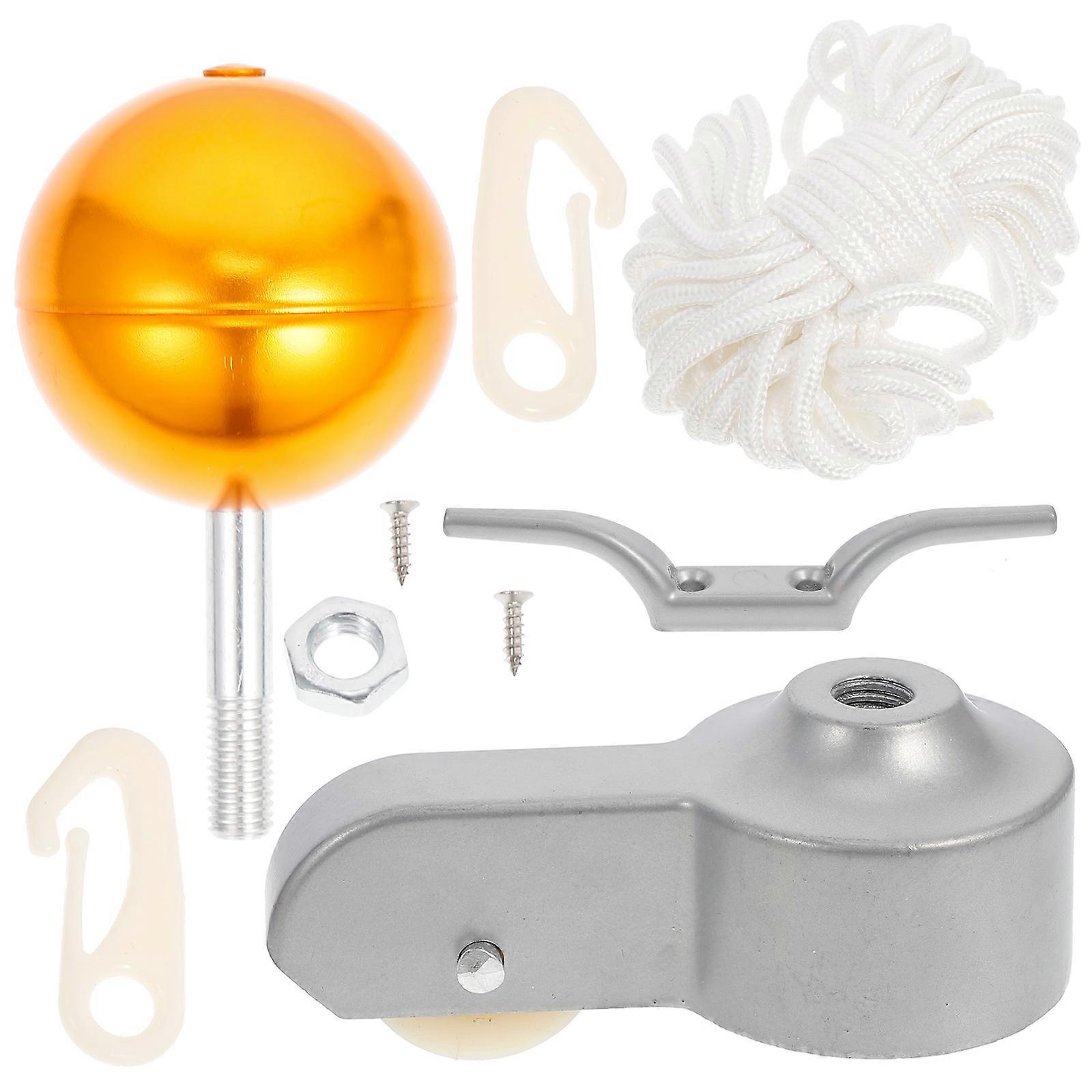 Flagpole Repair Kit Durable Flag Pole Accessories 3Sets for Decor