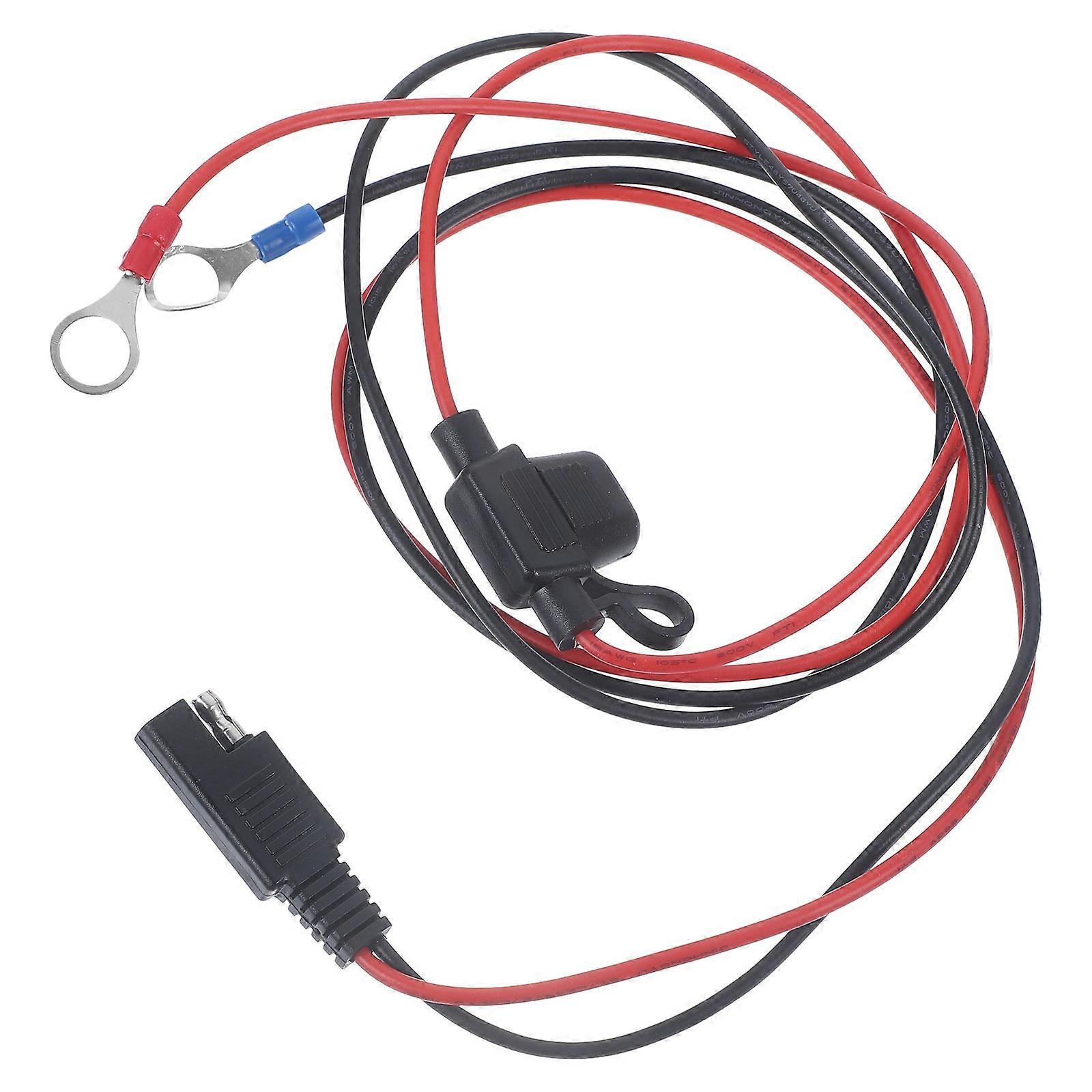 Solar Panel Extension Cable for Device Compatibility with Black
