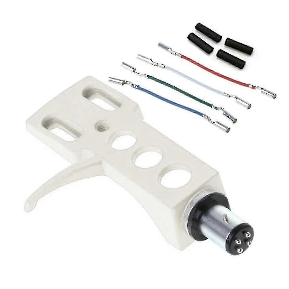 Universal Turntable Headshell Phonograph Turntable Replacement Headshell with 4x Lead Wires compatible with