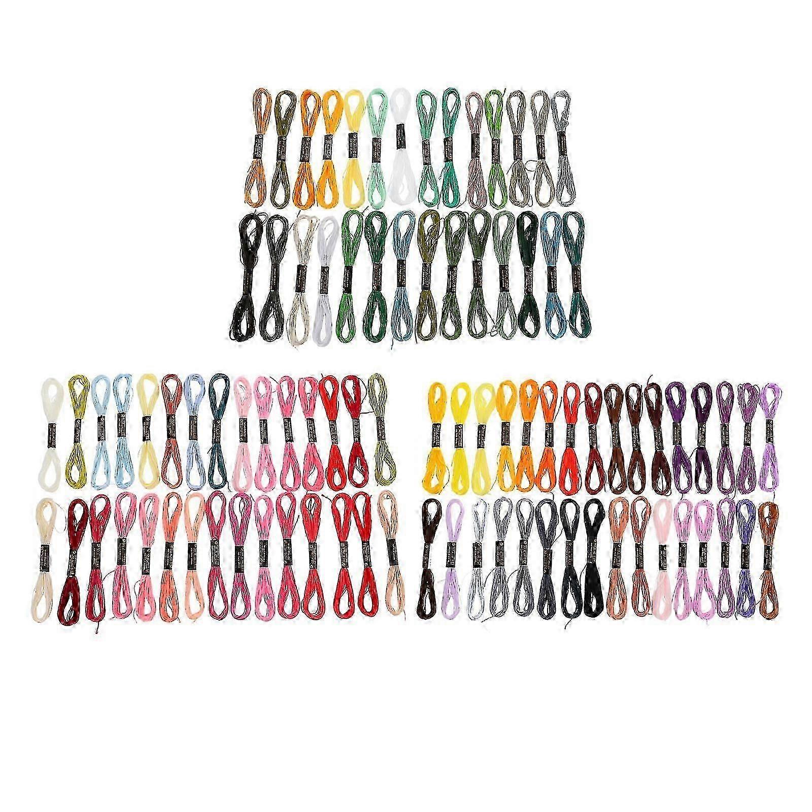 Embroidery Threads 100Pcs for Art Projects Hand Knitting Assorted Color Polyester Material