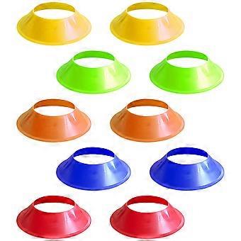 Cônes d'entraînement de football portables multicolores (30 pièces) pour exercices d'agilité