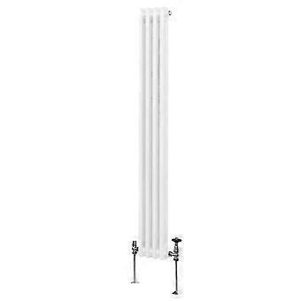 Traditional 2 Column Radiator 1800mm x 202mm Modern Central Heating Heater Gloss White Carbon Steel