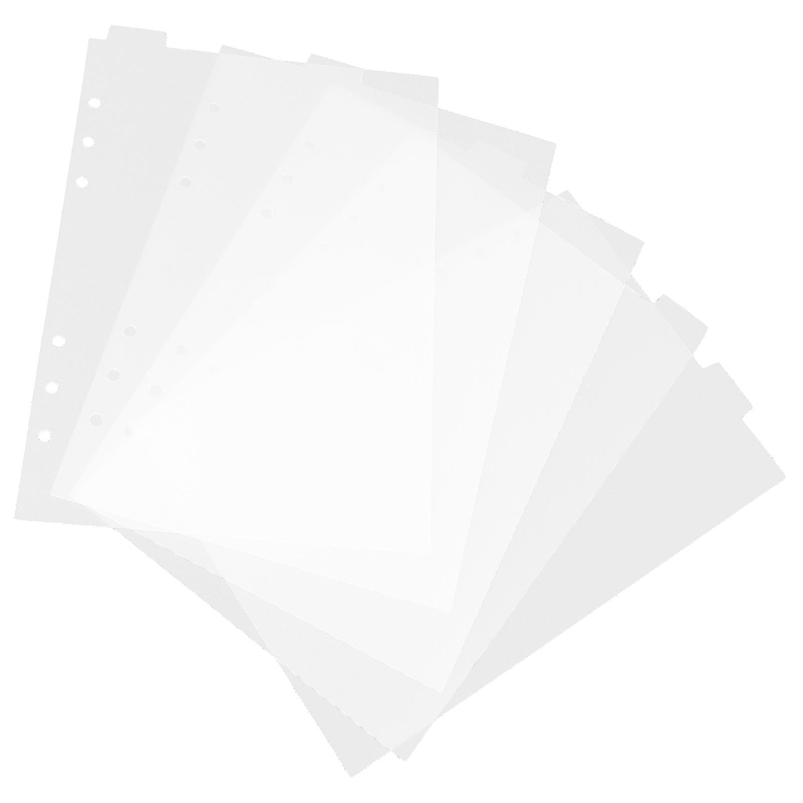 Notebook Divider With Tab Plastic Divider Tabs Document Separation White Rectangular Simple Design For Diaries Professionals 1 Set