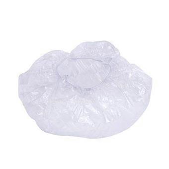 200 stk. engangsdusjhetter i plast - gjennomsiktige dusjhetter - store, elastiske, tykke