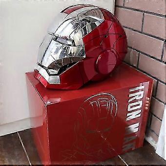 Nuovo casco Iron Man Mk5 AutoKing 1:1 Cosplay con controllo vocale e occhi luminosi, modello di giocattoli elettrici indossabili per adulti, regalo di Natale