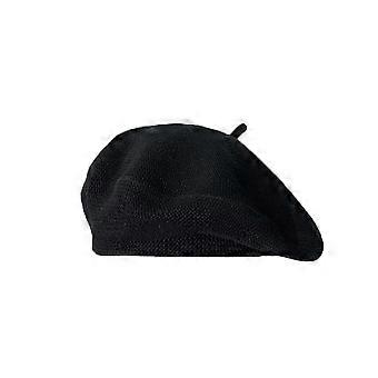 Grazioso berretto Lolita da donna/ragazza, alla moda, stile coreano, casual, traspirante, a quadri, con fiocco grande.