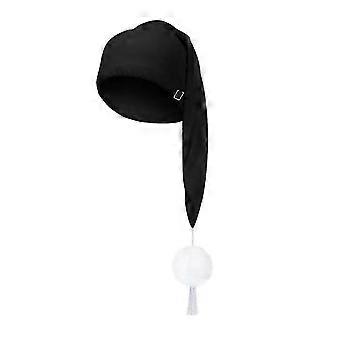Unisex Night Sleeping Hat with Pom Ball Adjustable Solid Color Elastic Design Thermal Hat for Cold Weather Autumn Winter Hat
