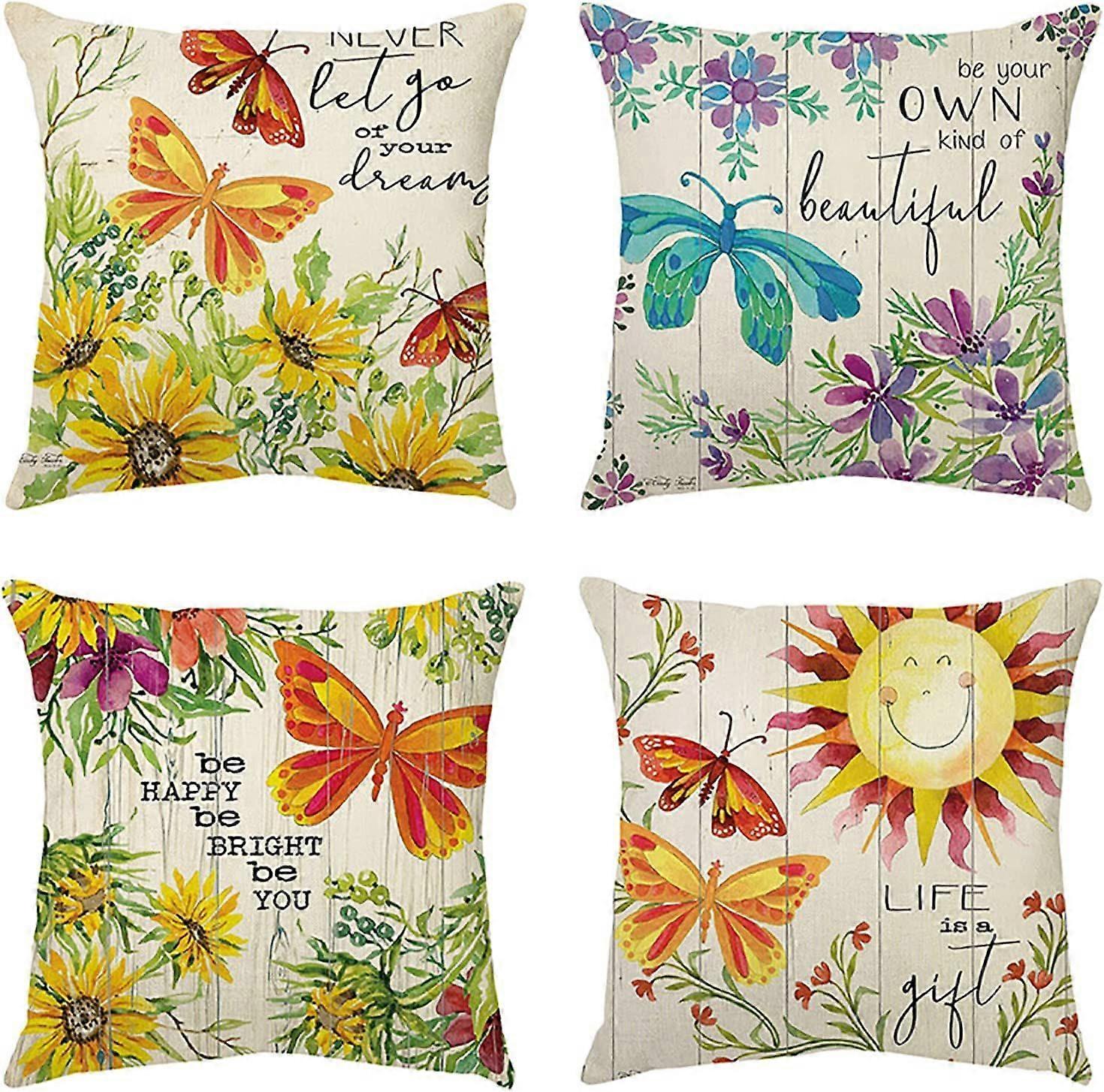 Conjunto de 4 Capa de Almofada Boho Capa de Almofada Hippie 18 X 18 Polegadas Decoração de Casa (A00001)