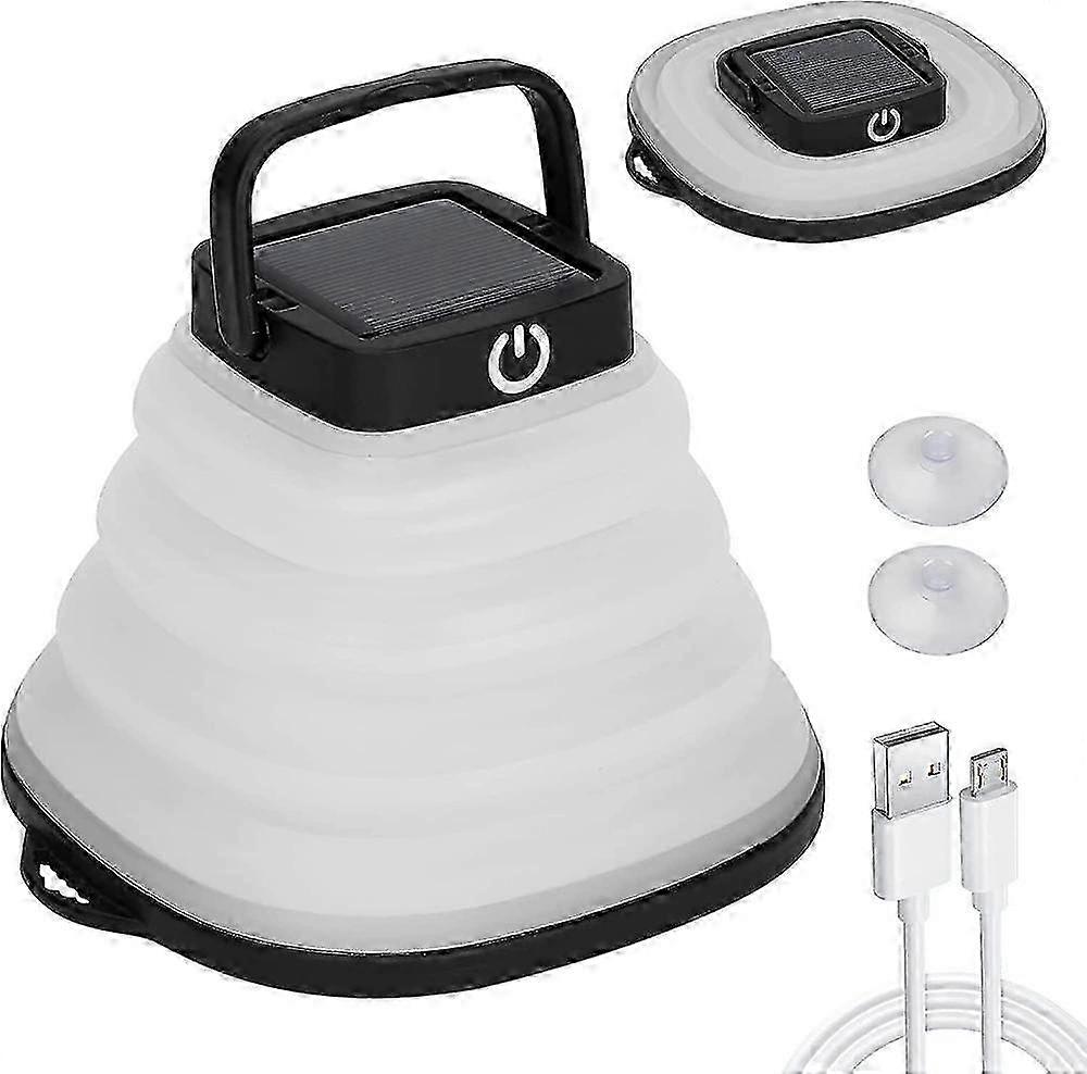 Led Solar Powered Camping Light Lantern, Foldable,3 Dimming Modes
