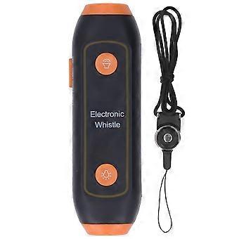 Electronic Whistle 3 Tone 3 Volume Level Blow Free Whistle with LED Light for Training Sports Orange