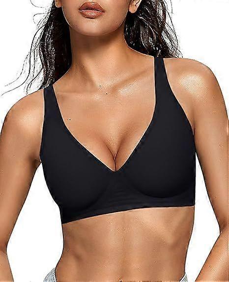 Women's Deep V Bra, Wire-Free Comfortable Support Bra