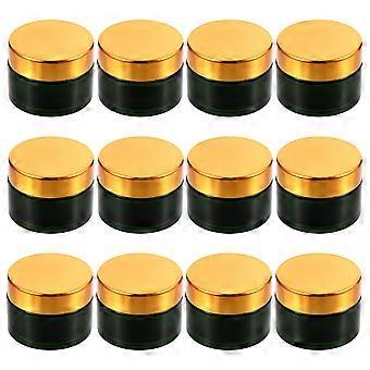 Travel Face Cream Container Glass for Storage 12Pcs Portable Cosmetic Jars