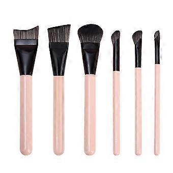 6Pcs Makeup Brush Set Synthetic Fiber Foundation Blush Concealer Eyeliner Brushes Kit