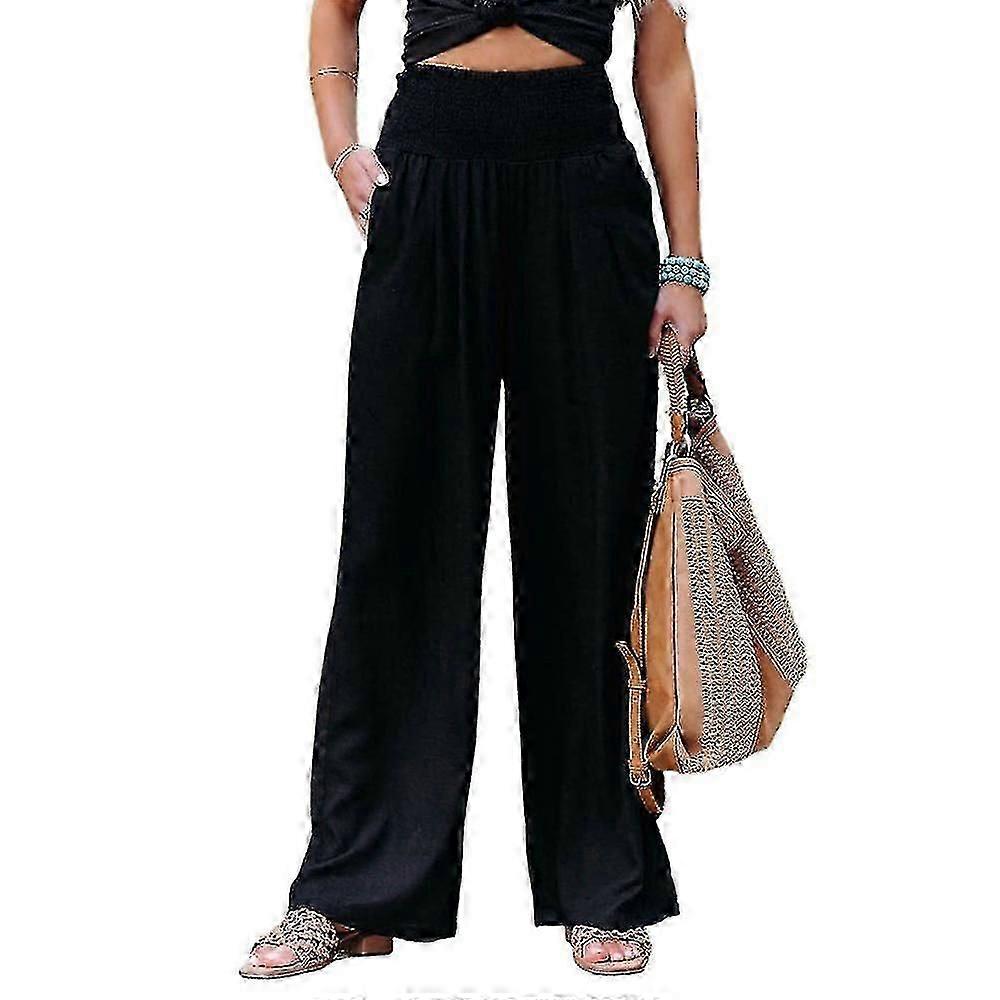 Women's Solid Wide Leg Long Pants