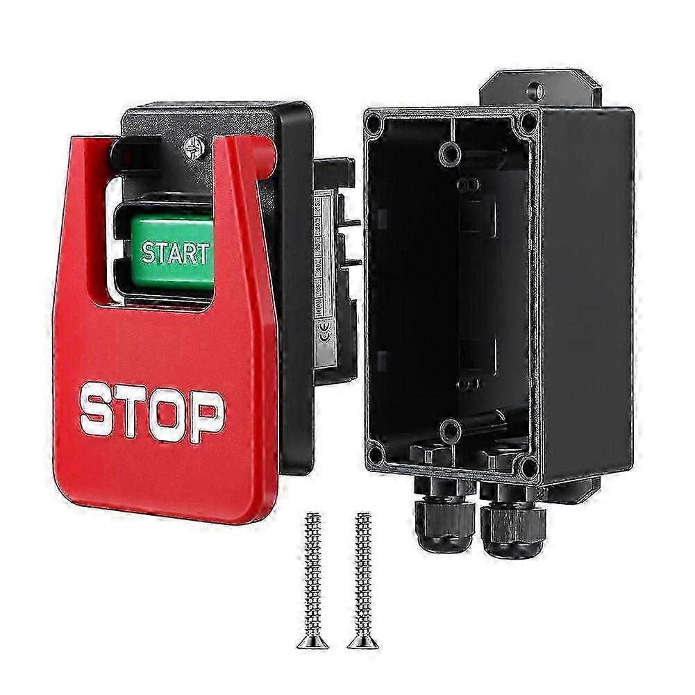 Single Phase On/Off Power Switch with Large Stop Sign Paddle compatible with Easy Control-Compatible with 110/220V Tools