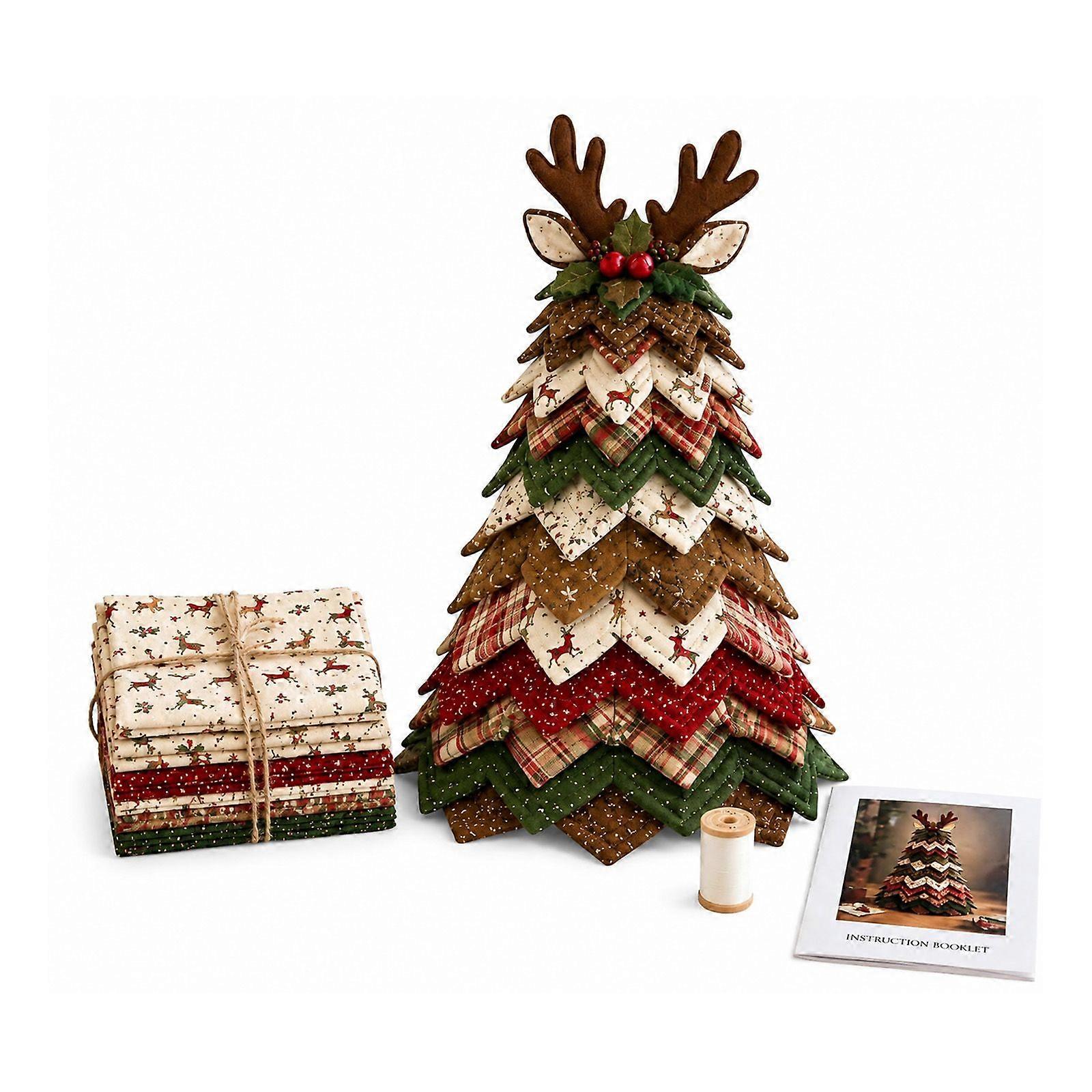 Christmas Tree Quilt Set  Antler Patchwork Design