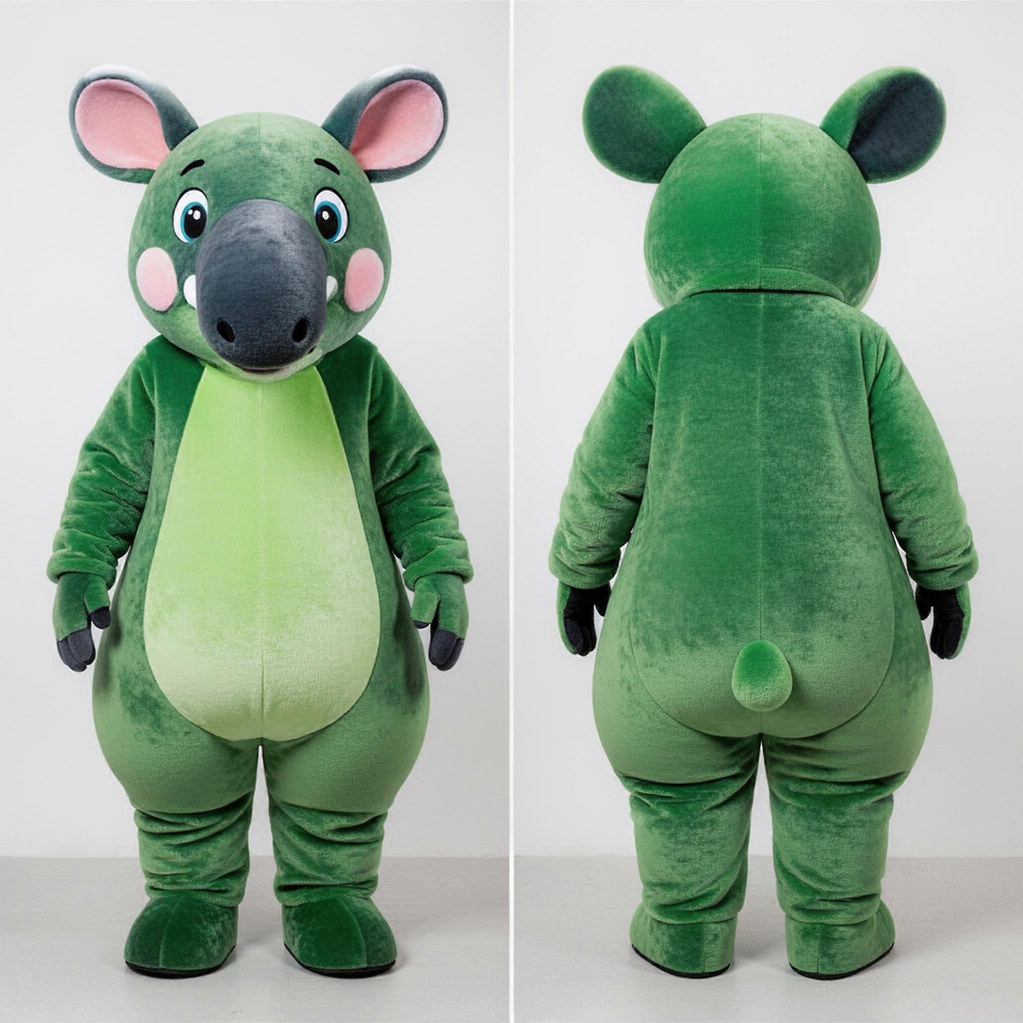 MASTICOT Forest Green Cartoon Tapir Mascot