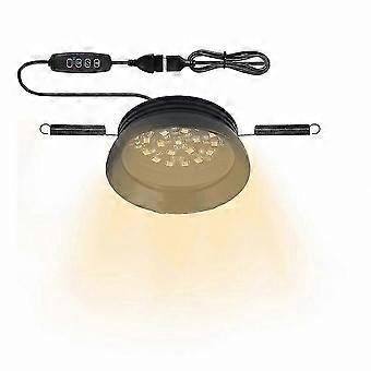Illuminazione per terrari per draghi barbuti, gechi, serpenti e tartarughe, lampada LED a spettro completo UVA UVB per rettili con dimmer e timer di ciclo, spina europea.