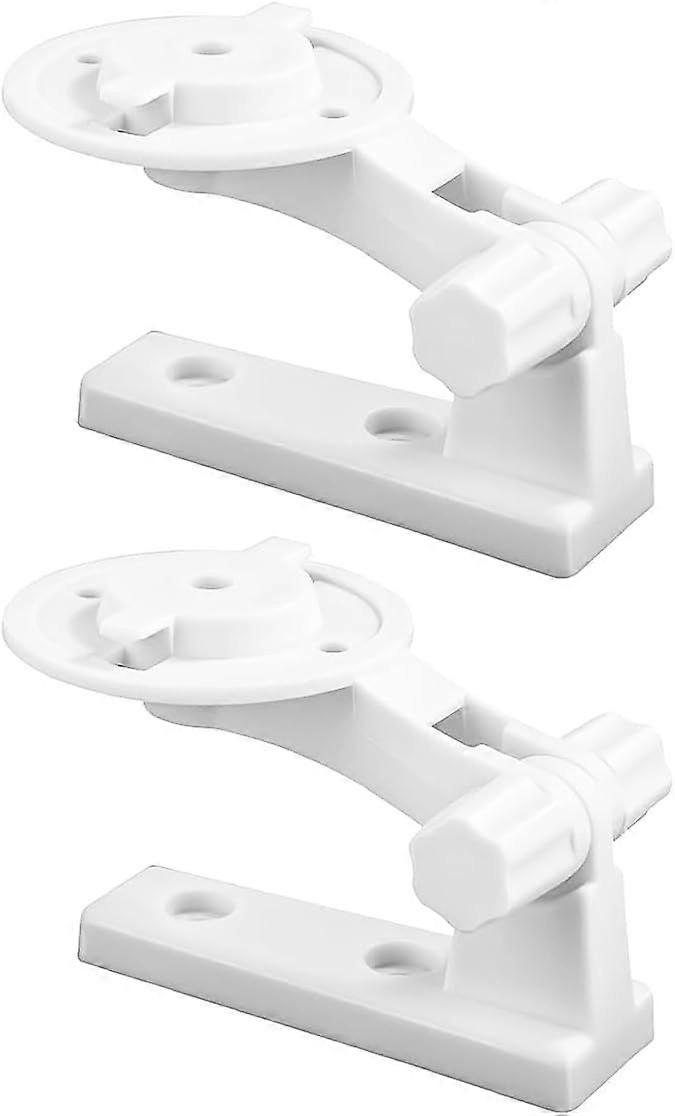 2 Pack Adjustable Security Camera Wall Mount Brackets, 180 Degree, White