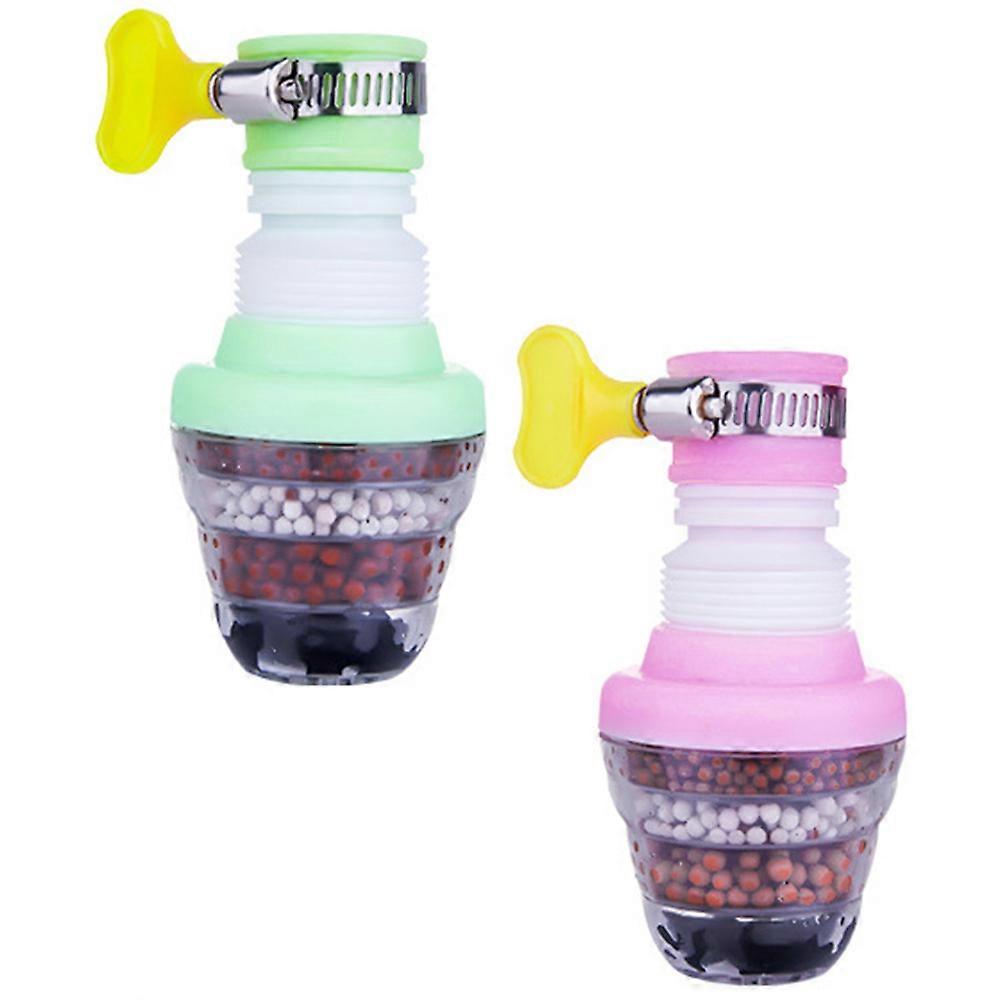 Filter Faucet Splash-Proof Water-Saving Extender for Kitchen 2Pcs