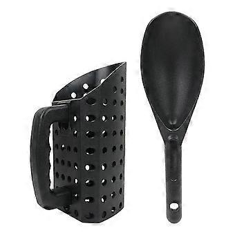Treasure Hunting Shovel And Sieve Set For Adult and Kids With Ergonomic Handle Design for Outdoor Sand Beach Activity Blue