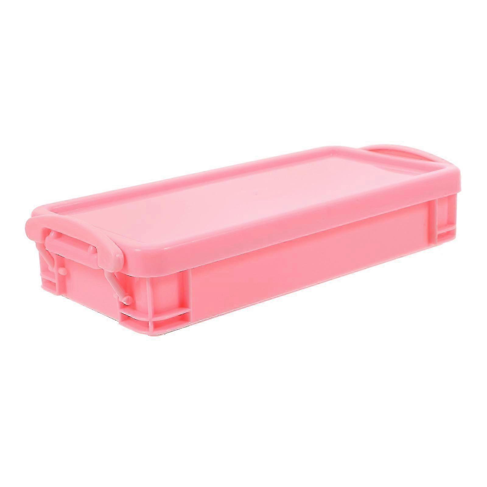 Plastic Stackable Pencil Box with Snap-Tight Lid compatible with Storage