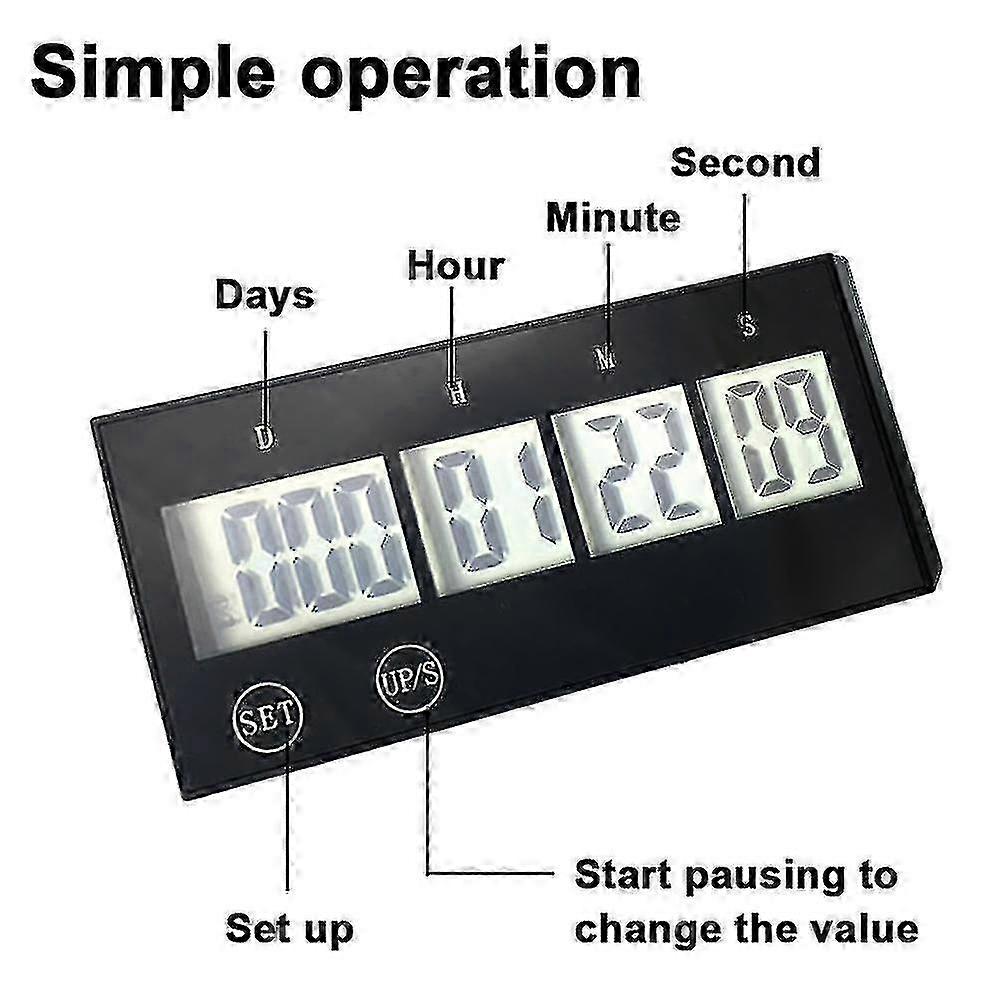 Large-Display Reusable Countdown Timer