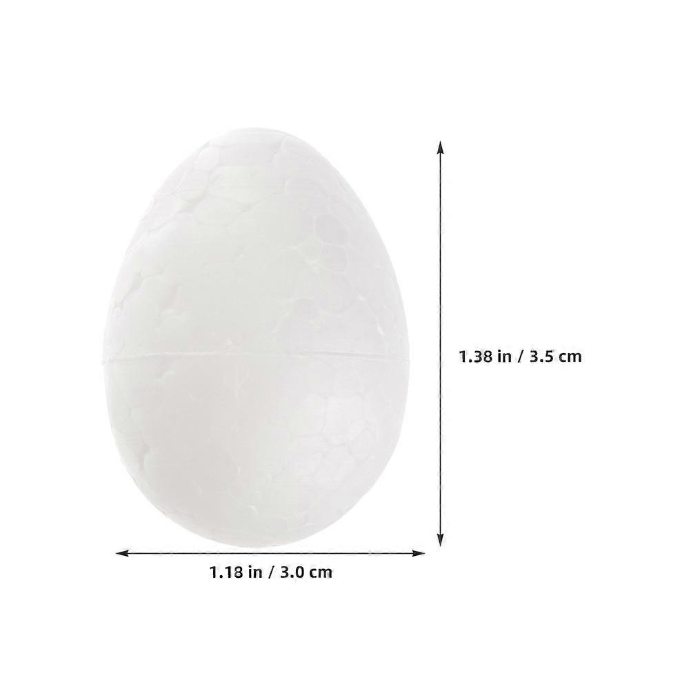 White Easter Foam Eggs for Craft Painting DIY Projects 60Pcs Pack