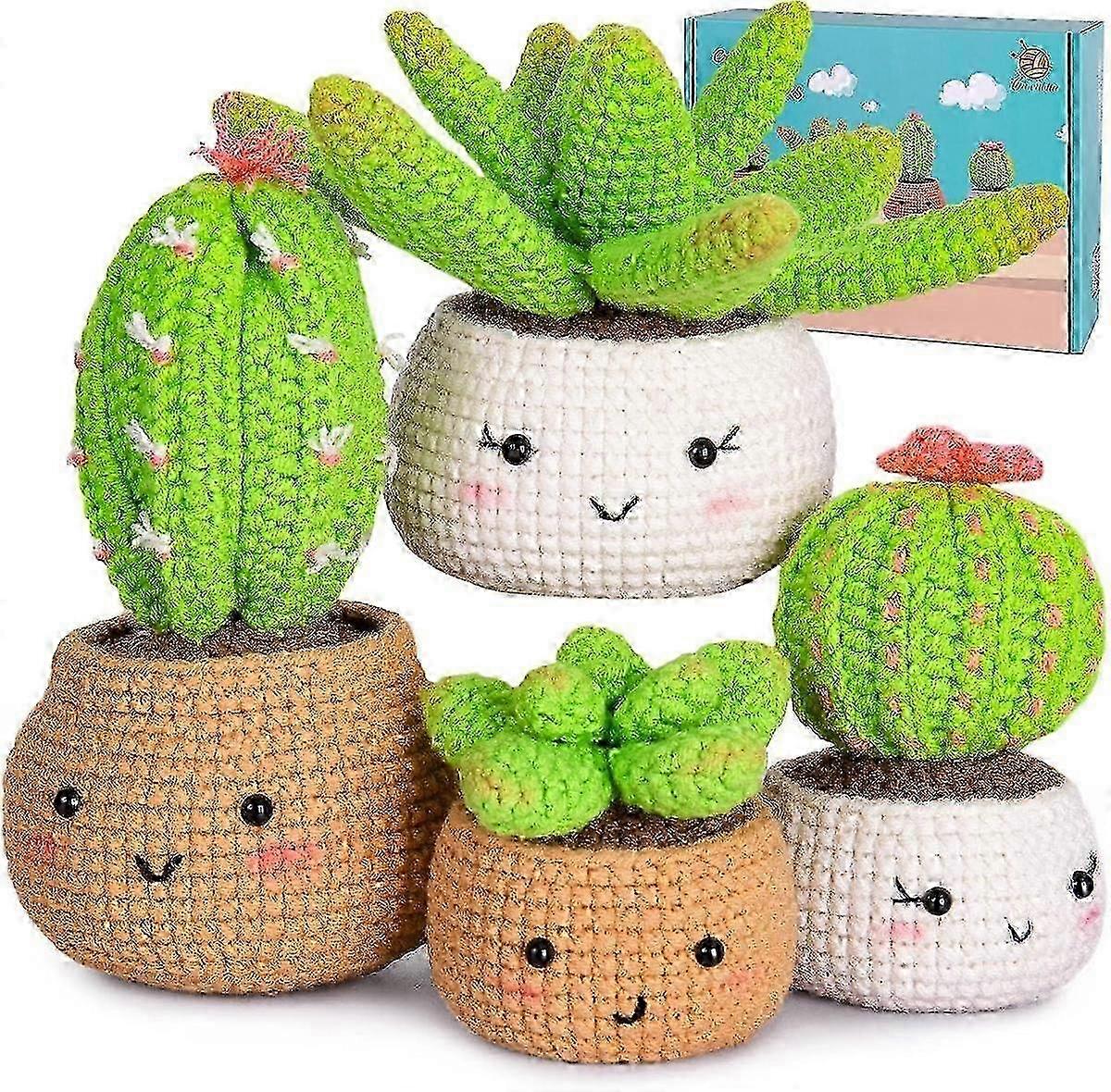 4-Pattern Crochet Kit For New Crafters