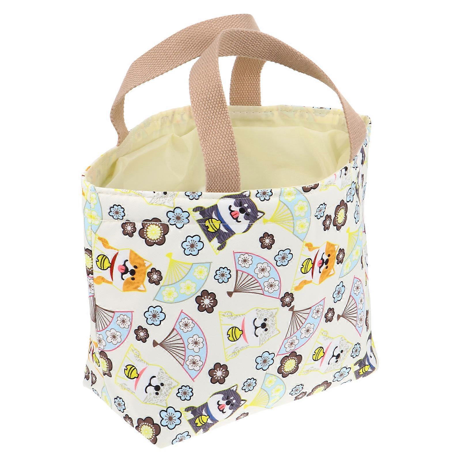 Insulation Lunch Box Bag Cartoon Pattern Drawstring Lunch Bag