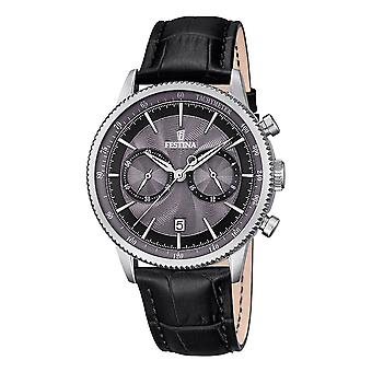 Festina Watch for Analog Quartz Men with Cowhide Bracelet F16893/5