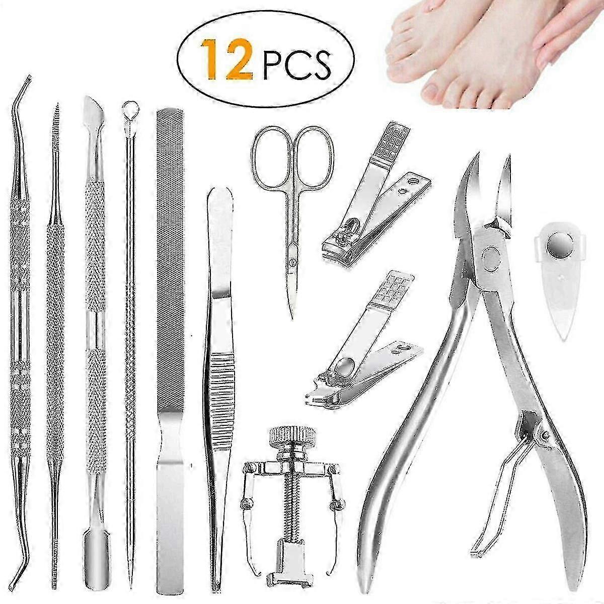Stainless Steel Nail Tool Set 12Pc