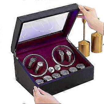 TLeather Watch Winder 4 plus 6 High End Watch Box Automatic Mechanical Watch