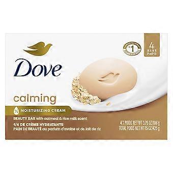 Dove Calming Beauty Bar Soap Oatmeal & Rice Milk 3.75 oz 4-Pack