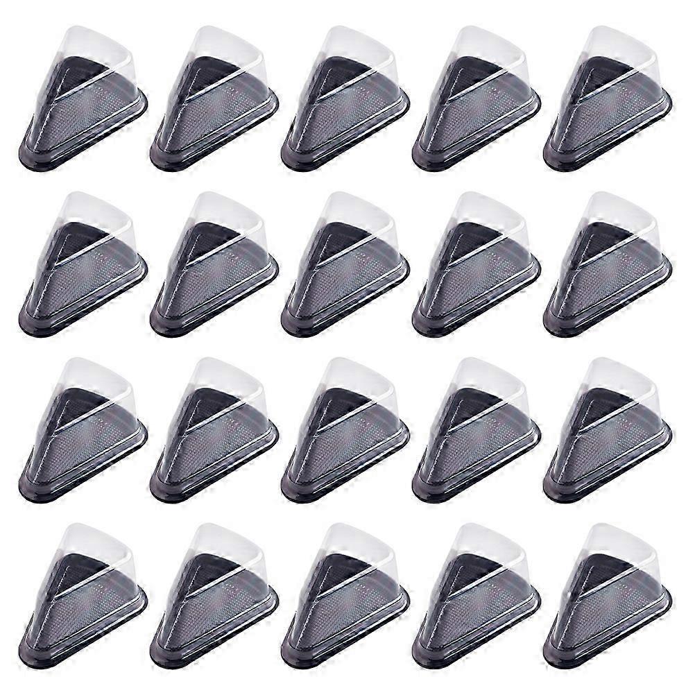 Triangle Dessert Boxes Cake Storage Boxes compatible with Storage Use 50Pcs Black
