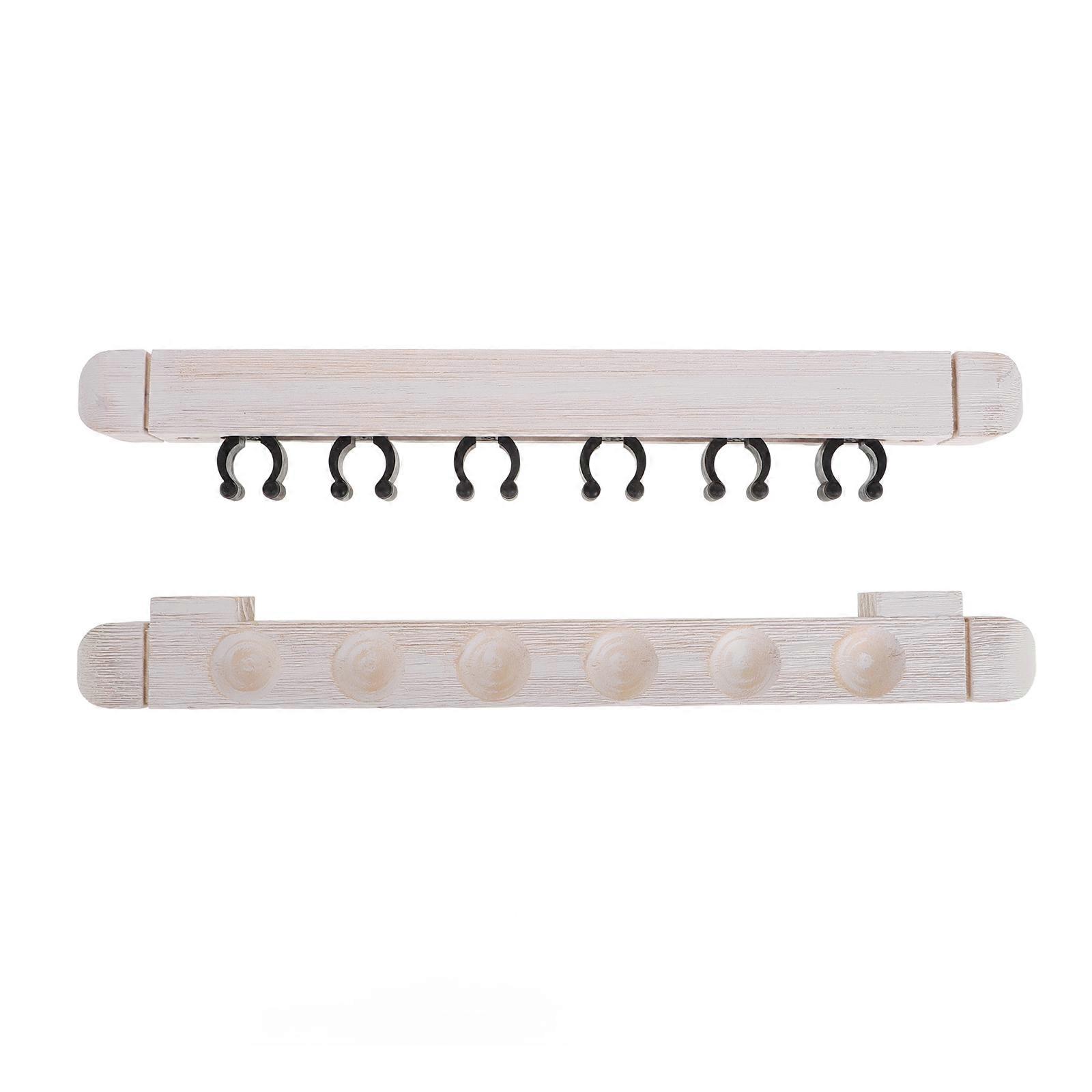 Assorted Color Pool Cue Holder for Wall Mount Solid Wood