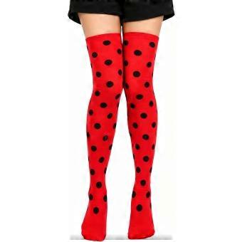  Womens Thigh High Socks Polka Dot Stockings Over the Knee Funny Long Socks Ladybug Cosplay