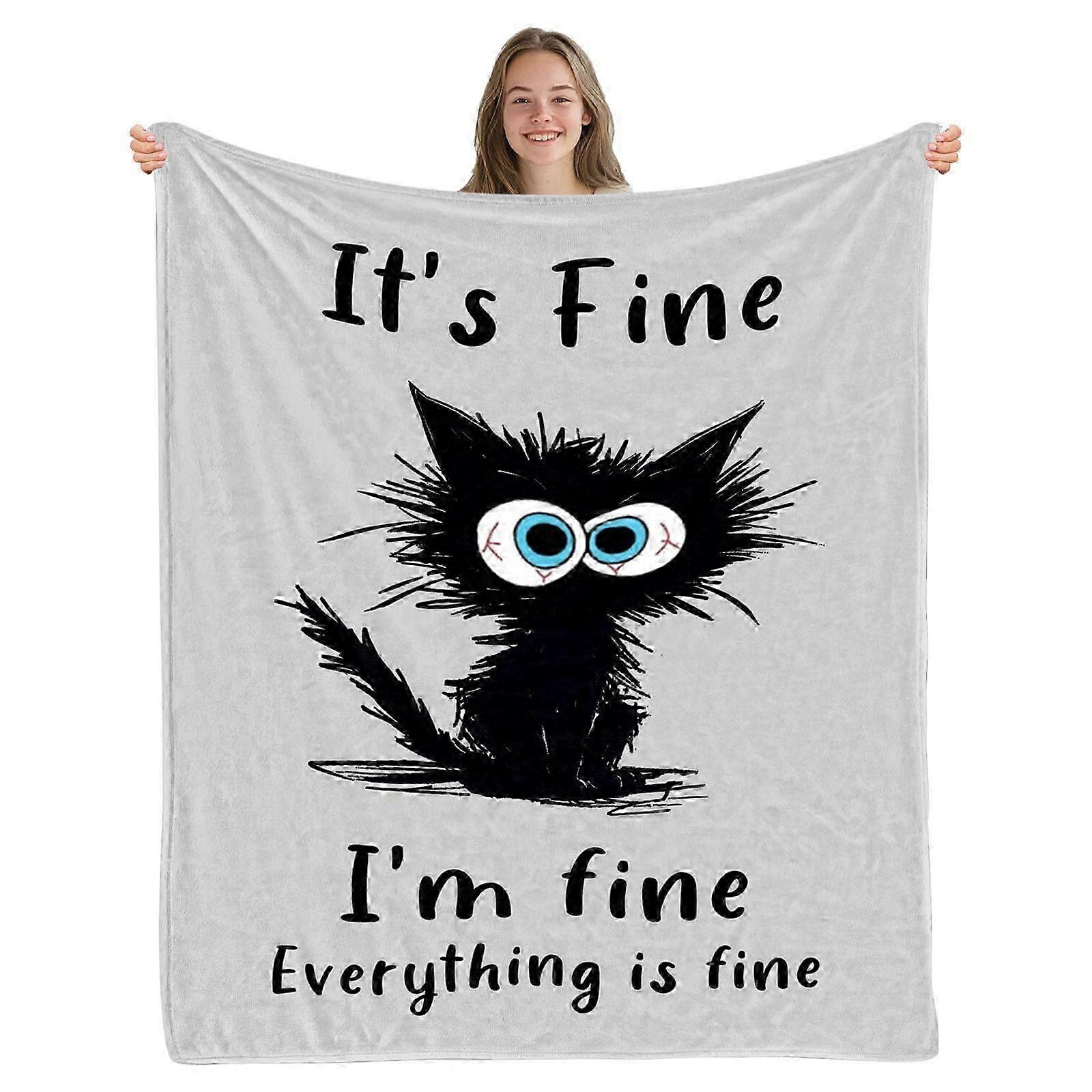 Fine Cat Blanket With Markers